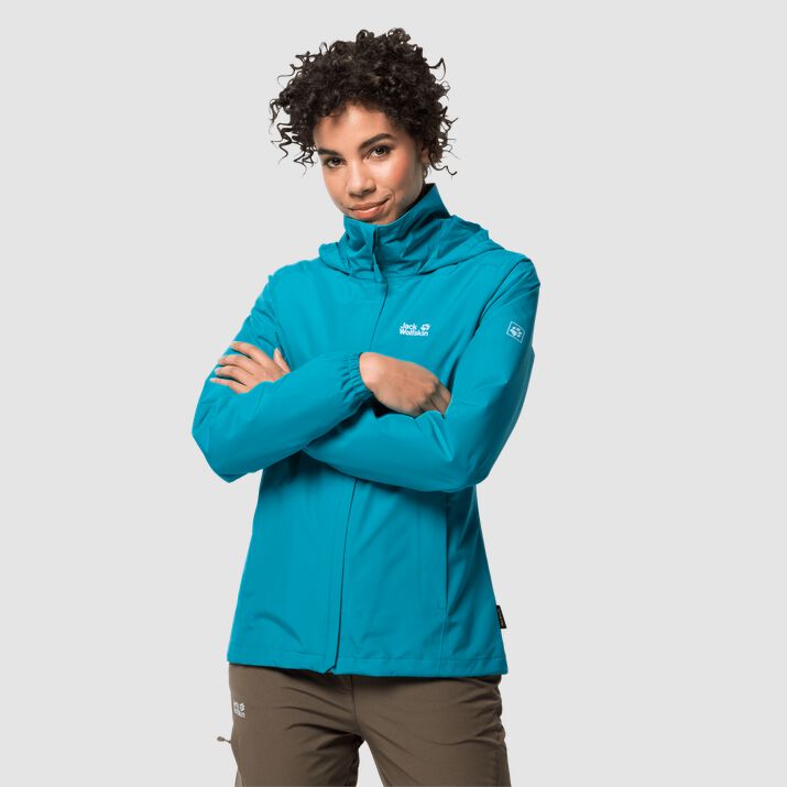 Jack Wolfskin Womens Stormy Point Hardshell Jacket Dark Green 149678YGT